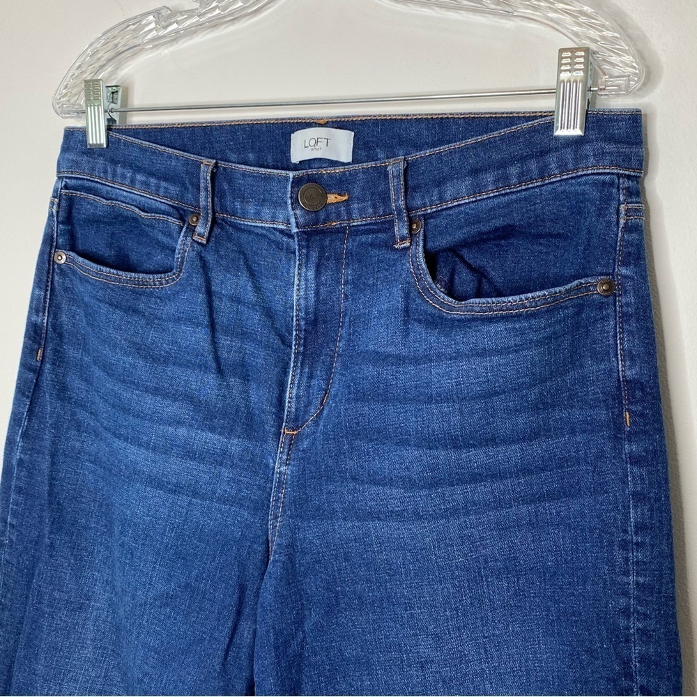 Loft Outlet High Rise Straight Leg Jeans - Picture 3 of 8